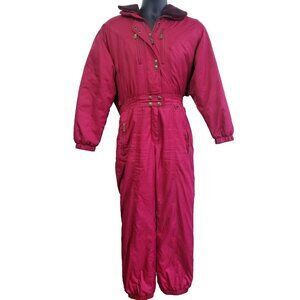 Vintage Fera Internationale Pink Snow Suit size 8 Thermo Loft
